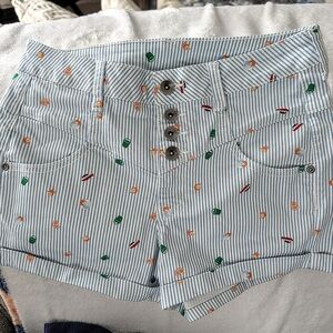 Her Universe Blue Striped High Waist Shorts